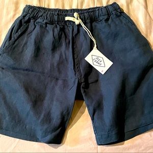 Alex Crane linen shorts, size S Navy blue